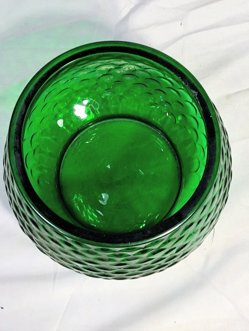 E.O. Brody Vintage 60's & 70''s Emerald Green Fish Scale Pattern Bowl/Planter